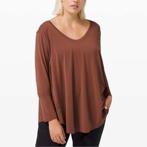Lululemon Athletica Up for down long sleeve, ancient copper, Like New-Never worn